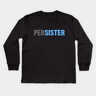 Persister (blue) Kids Long Sleeve T-Shirt